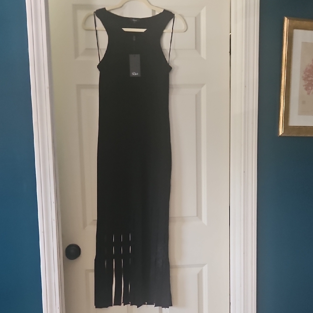 Rails Black Halter Maxi Sheath Dress
